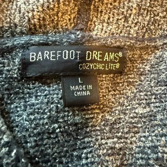 Barefoot Dreams Gray/Blue Cardigan Sweater - Picture 3 of 7